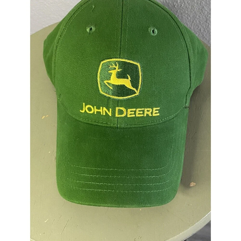 John Deere Patch Hat All Full Snapback Trucker Cap USA Louisville Mfg Vtg. OS